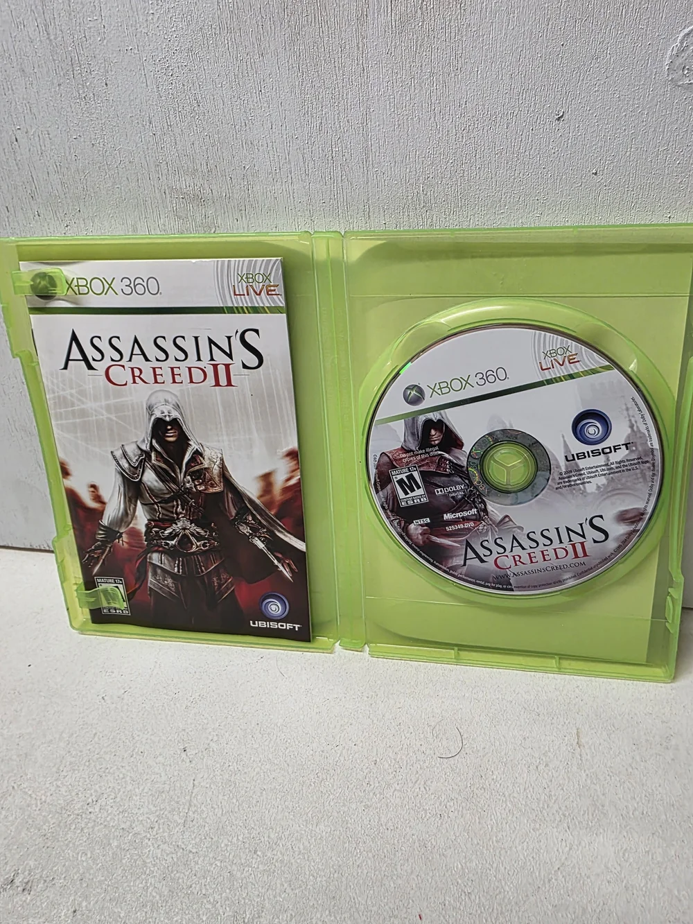 Assassin's Creed II Xbox 360 2009 CIB Complete w/ Manual Disc Ubisoft Tested